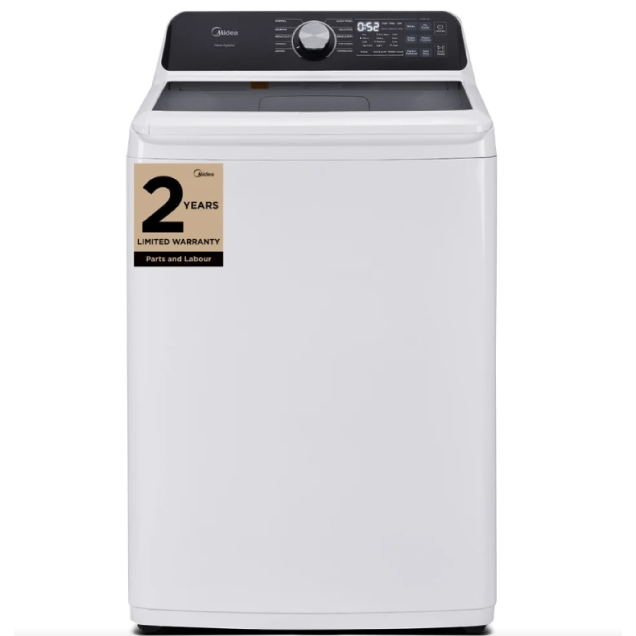 Midea - 5.1 cu. Ft  Top Load Washer in White - MLTW51A2BWW