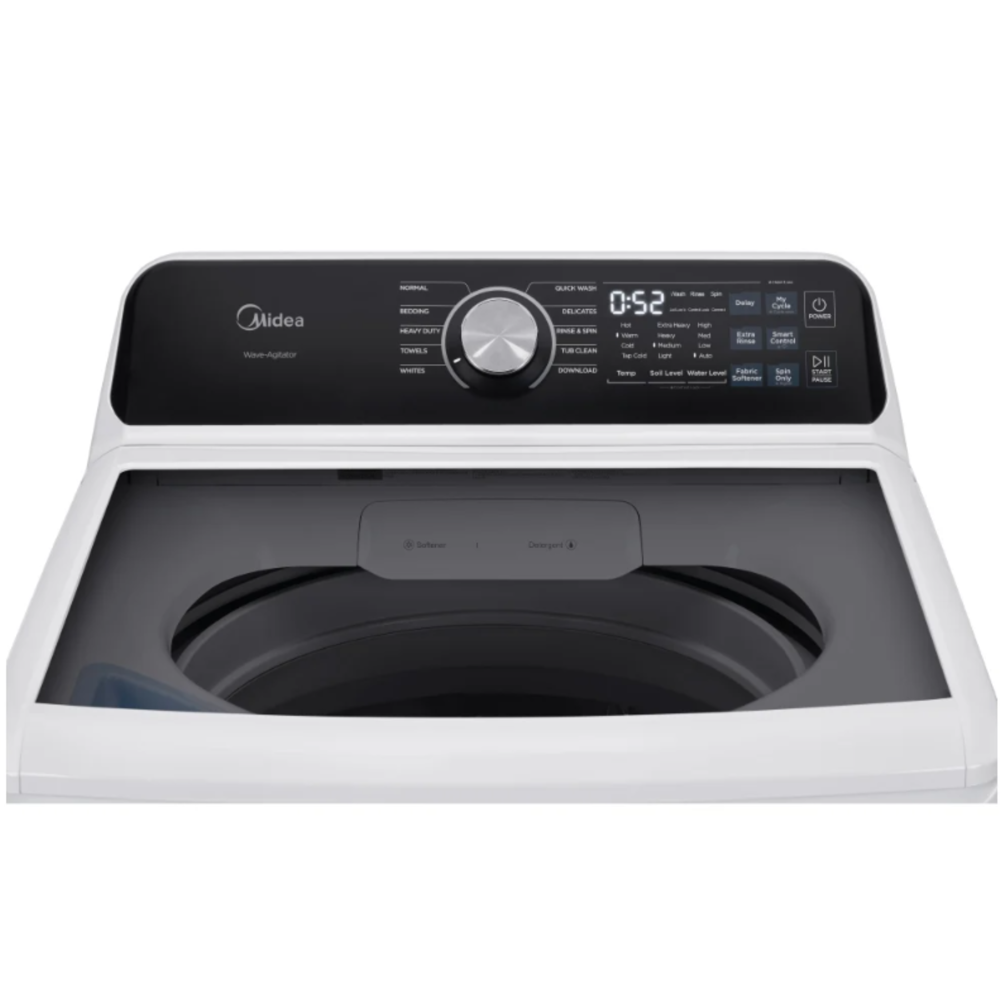 Midea - 5.1 cu. Ft  Top Load Washer in White - MLTW51A2BWW