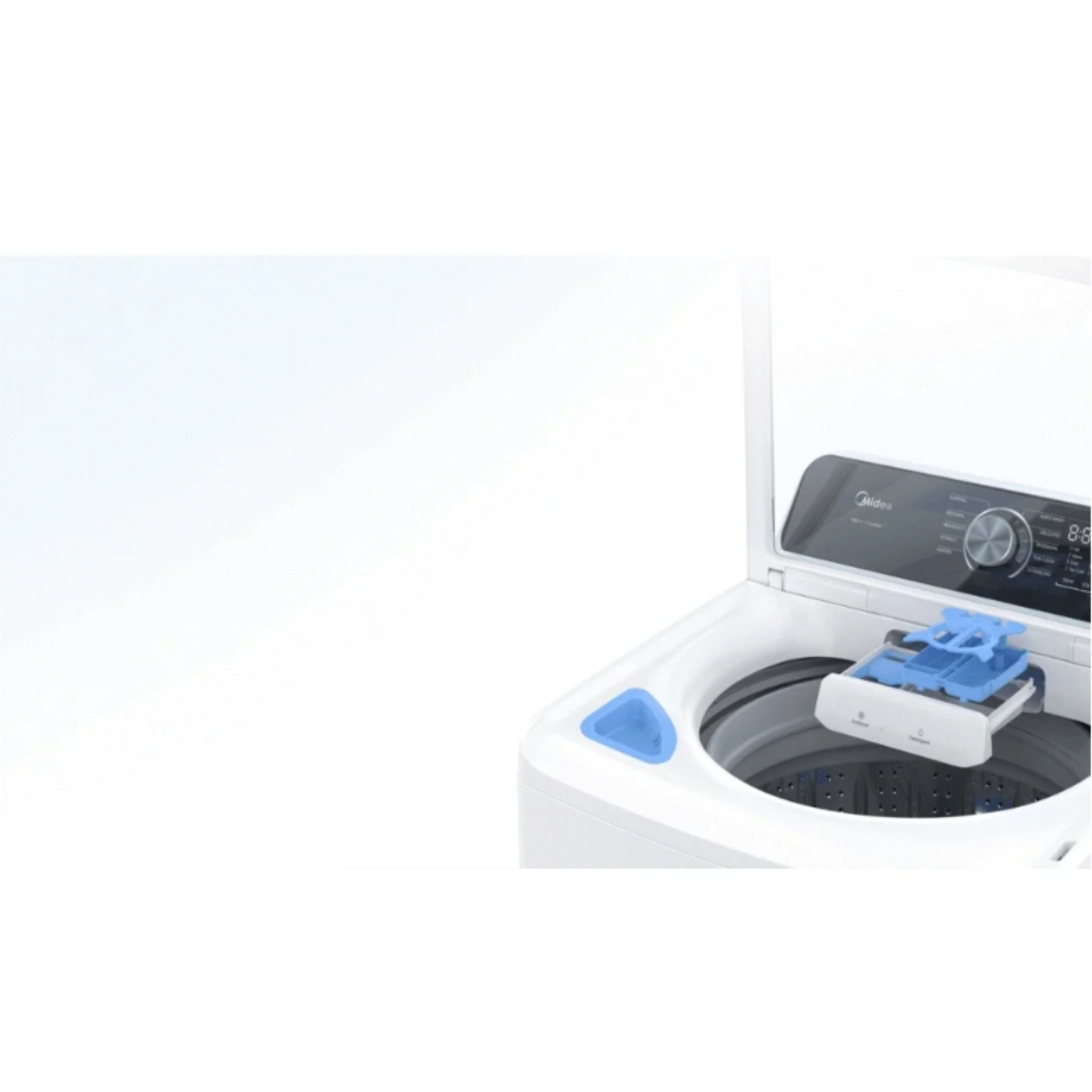 Midea - 5.1 cu. Ft  Top Load Washer in White - MLTW51A2BWW