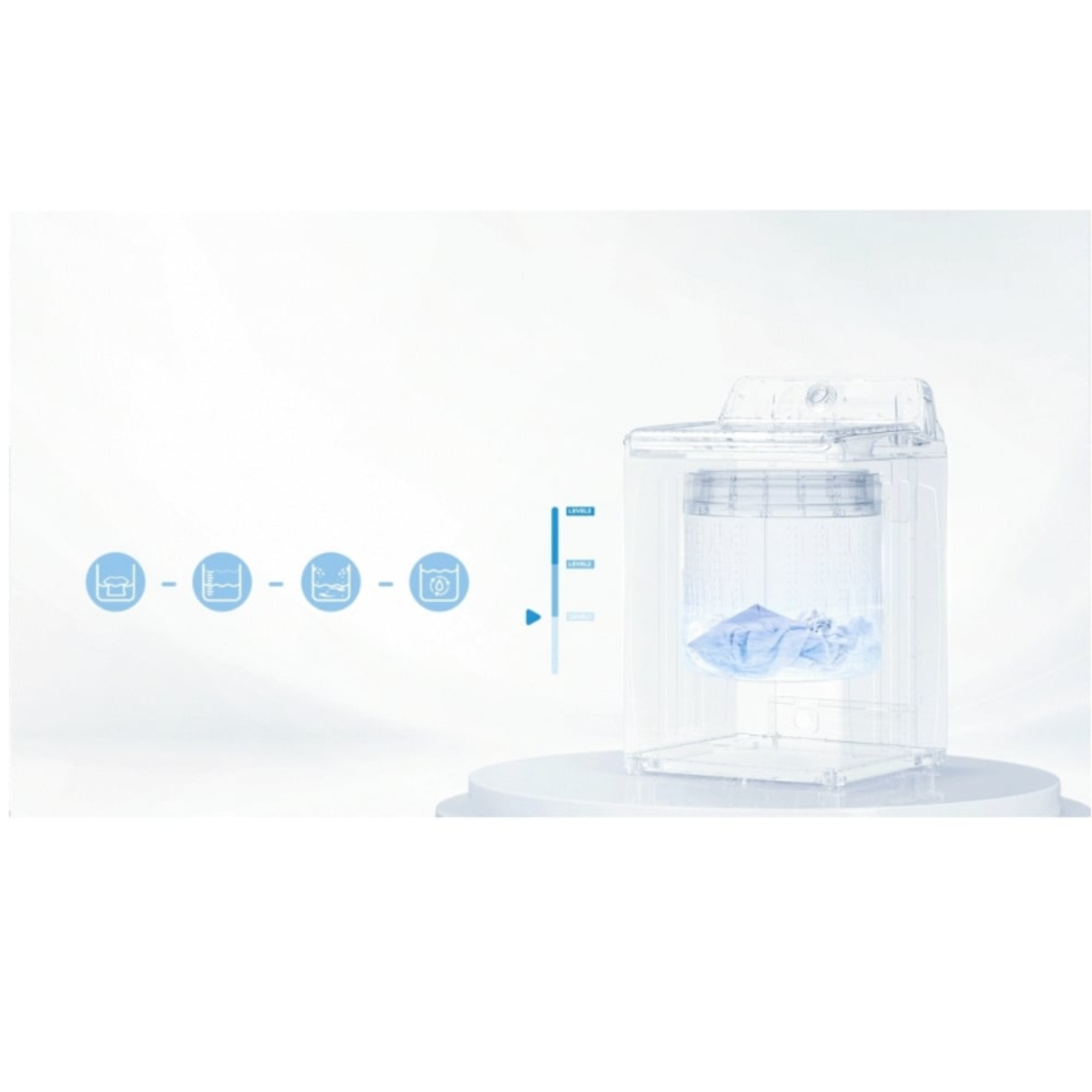 Midea - 5.1 cu. Ft  Top Load Washer in White - MLTW51A2BWW