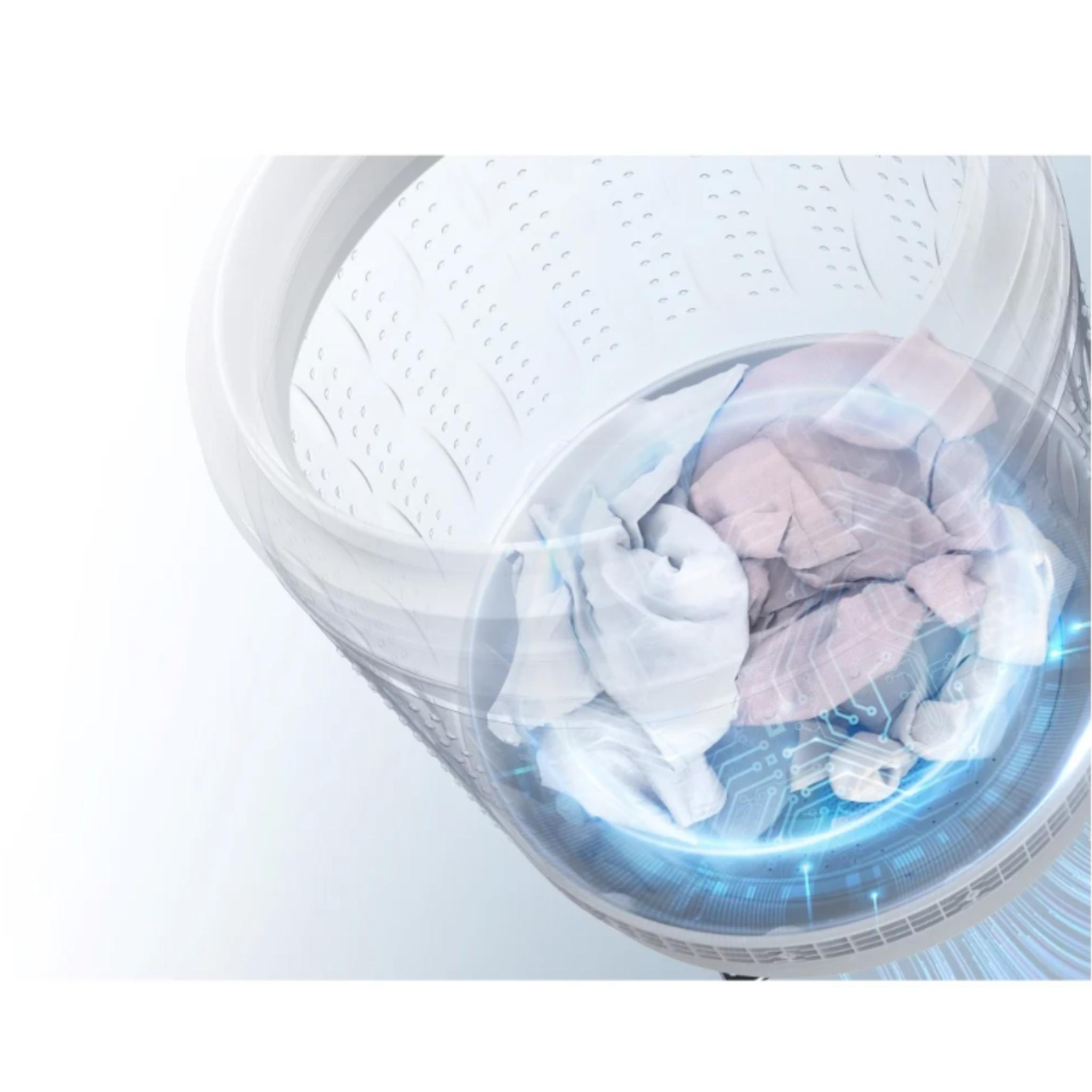 Midea - 5.1 cu. Ft  Top Load Washer in White - MLTW51A2BWW