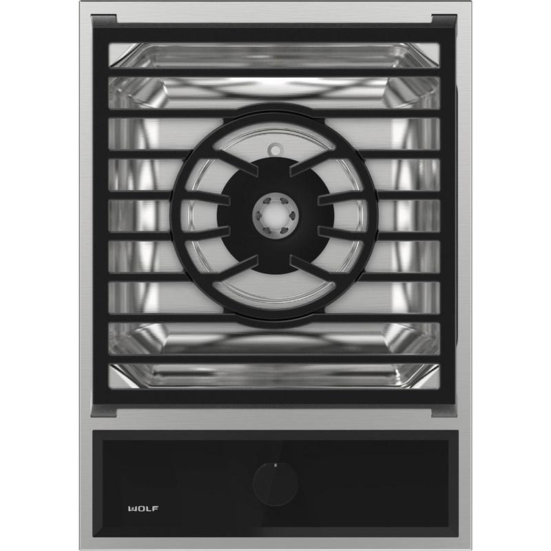 Wolf - 15 inch wide Gas Cooktop in Stainless - MM15TF/S/LP