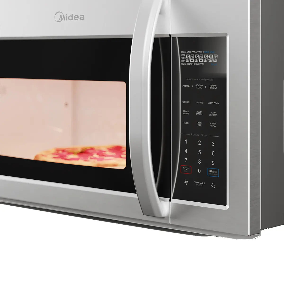 Midea - 1.9 cu. Ft. OTR with Sensor Cook - MMO19S14ASTC