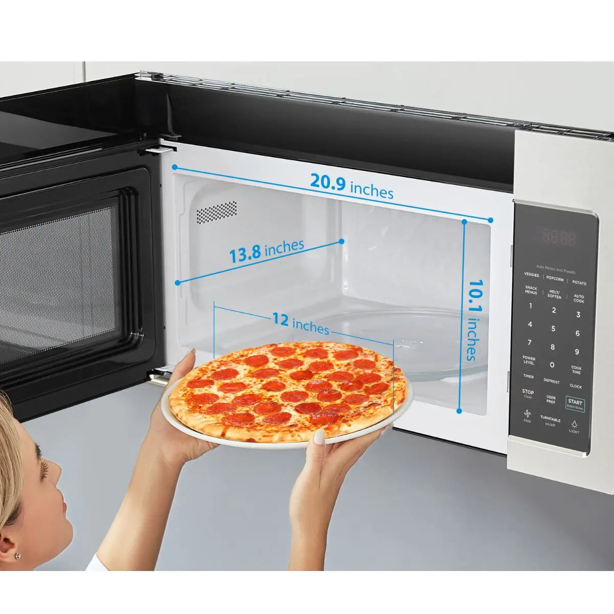 Midea - 1.9 cu. Ft. OTR with Sensor Cook - MMO19S14ASTC