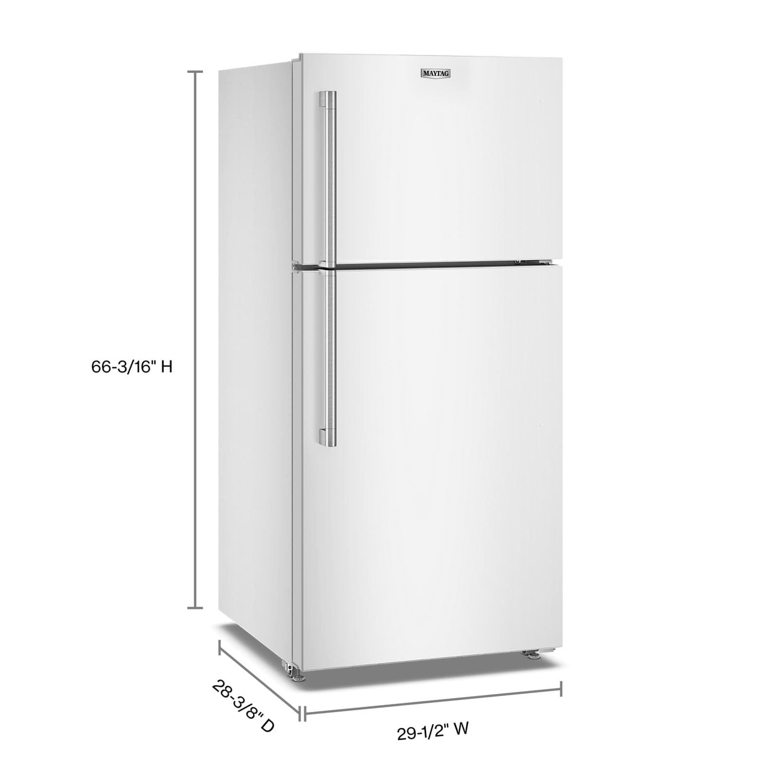 Maytag - 30 Inch 19.3 cu. ft Top Mount Refrigerator in White - MRTX5119SW