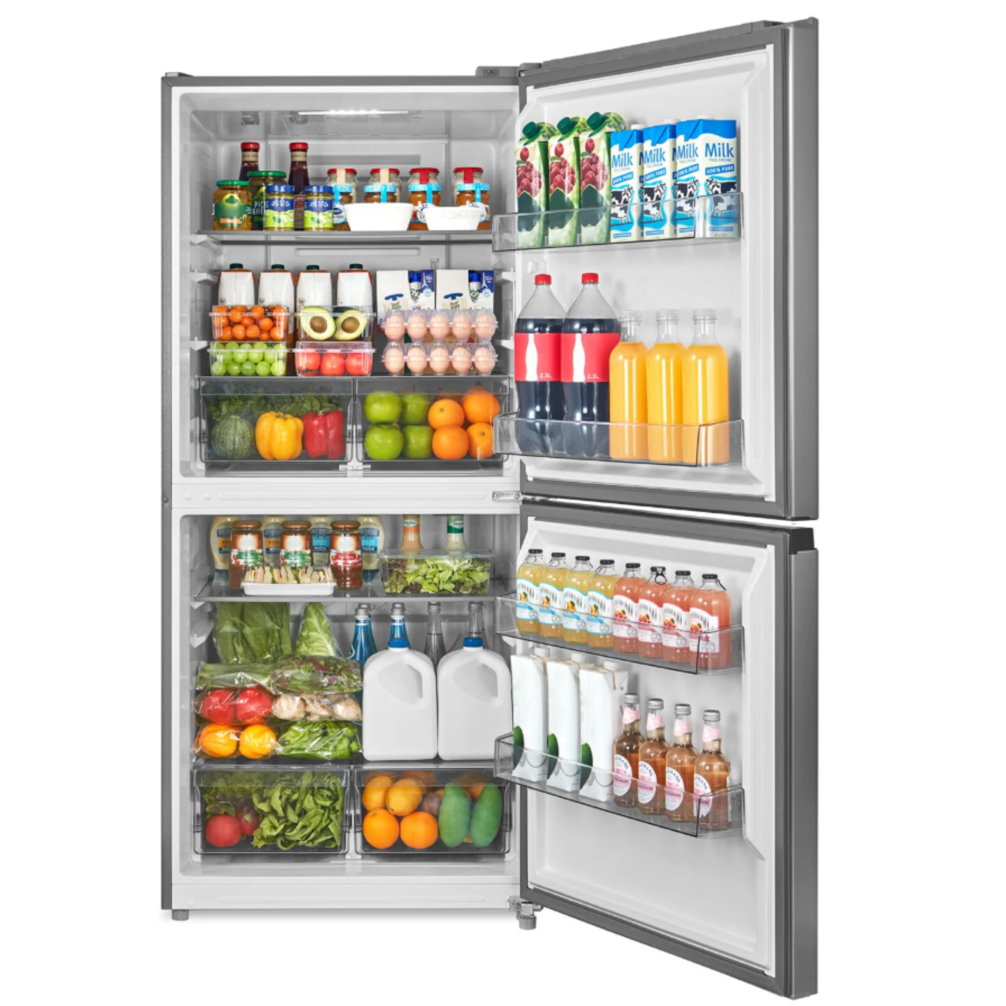 Midea - 29.72 Inch 20 cu. ft  3-in-1 Convertible Refrigerator Freezer in Stainless - MRU21C7BST