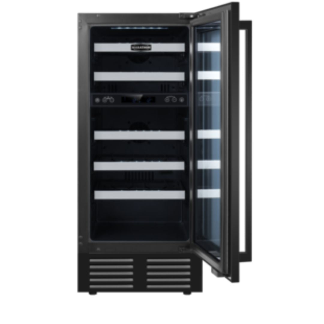 Marathon  - 15 Inch Dual Zone Wine Cooler in Black Stainless - MWC28-DBLS-1