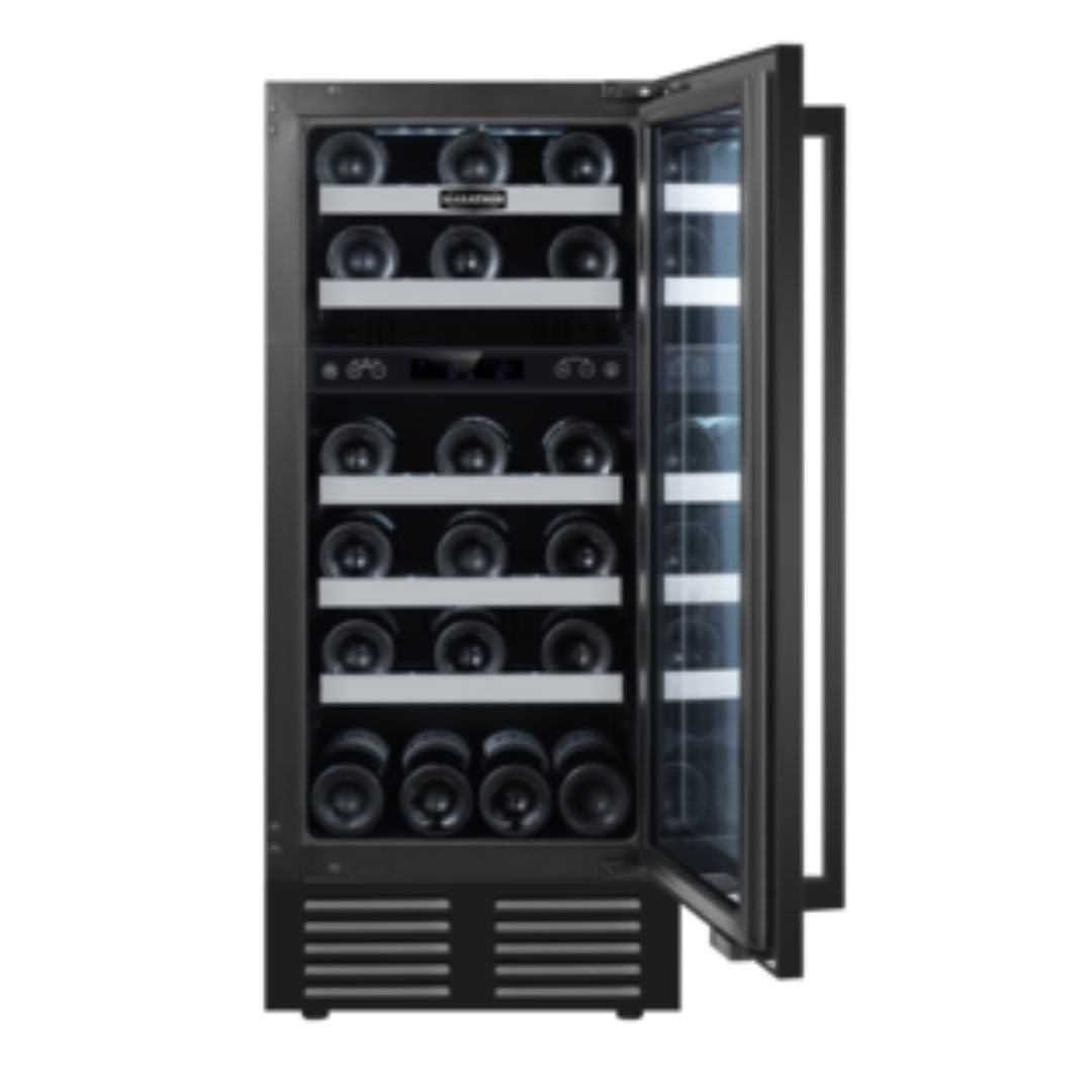Marathon  - 15 Inch Dual Zone Wine Cooler in Black Stainless - MWC28-DBLS-1
