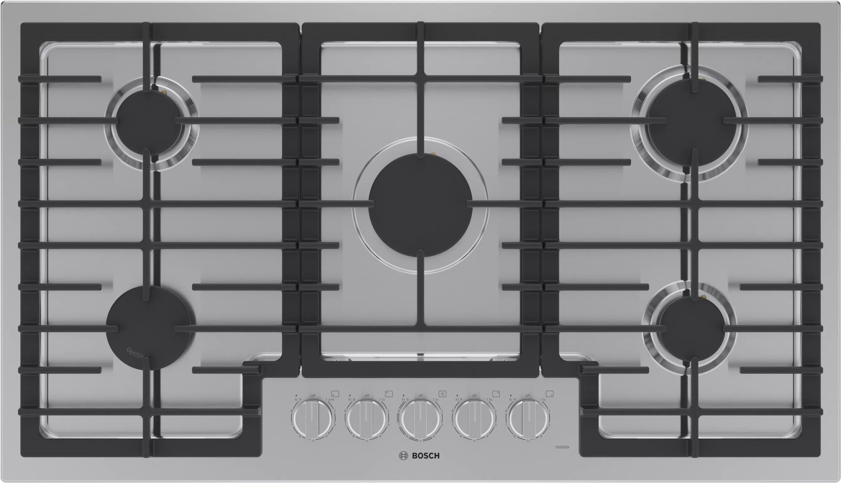 Bosch - 37 inch wide Gas Cooktop in Stainless - NGM5658UC