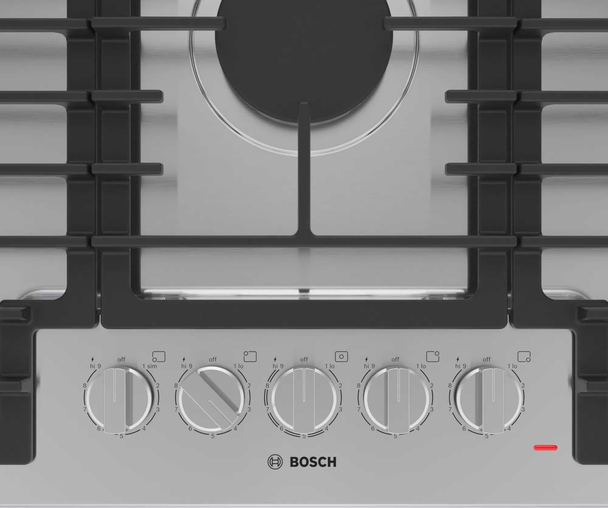 Bosch - 37 inch wide Gas Cooktop in Stainless - NGM5658UC
