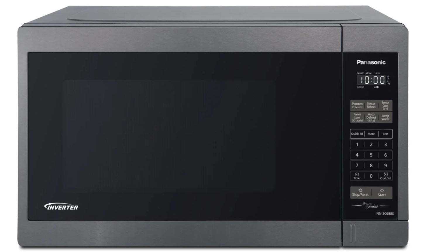 Panasonic - 1.3 cu. Ft  Counter top Microwave in Black - NNSC688SC