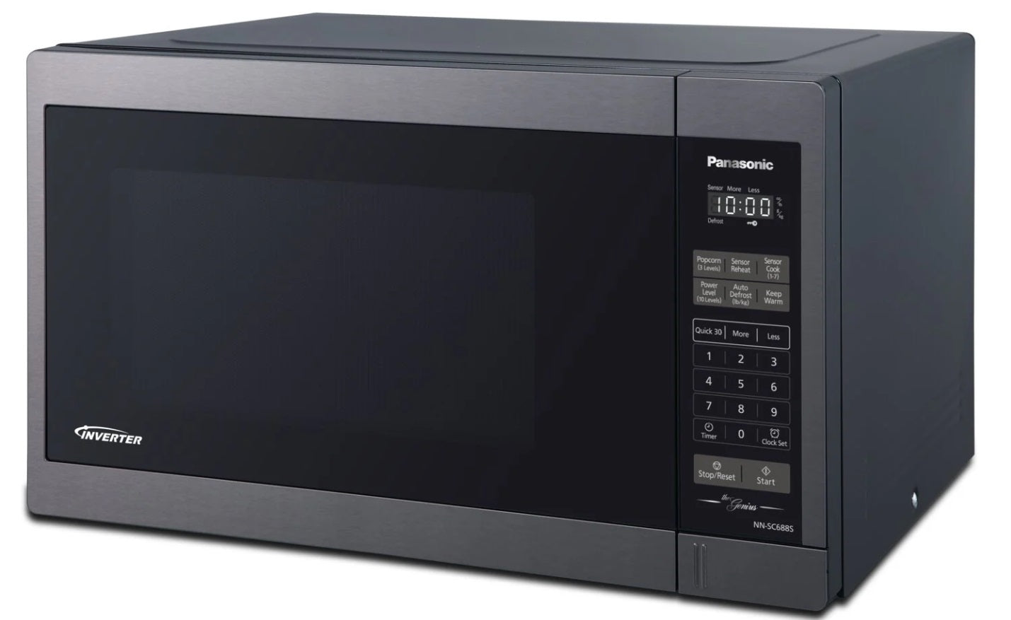 Panasonic - 1.3 cu. Ft  Counter top Microwave in Black - NNSC688SC