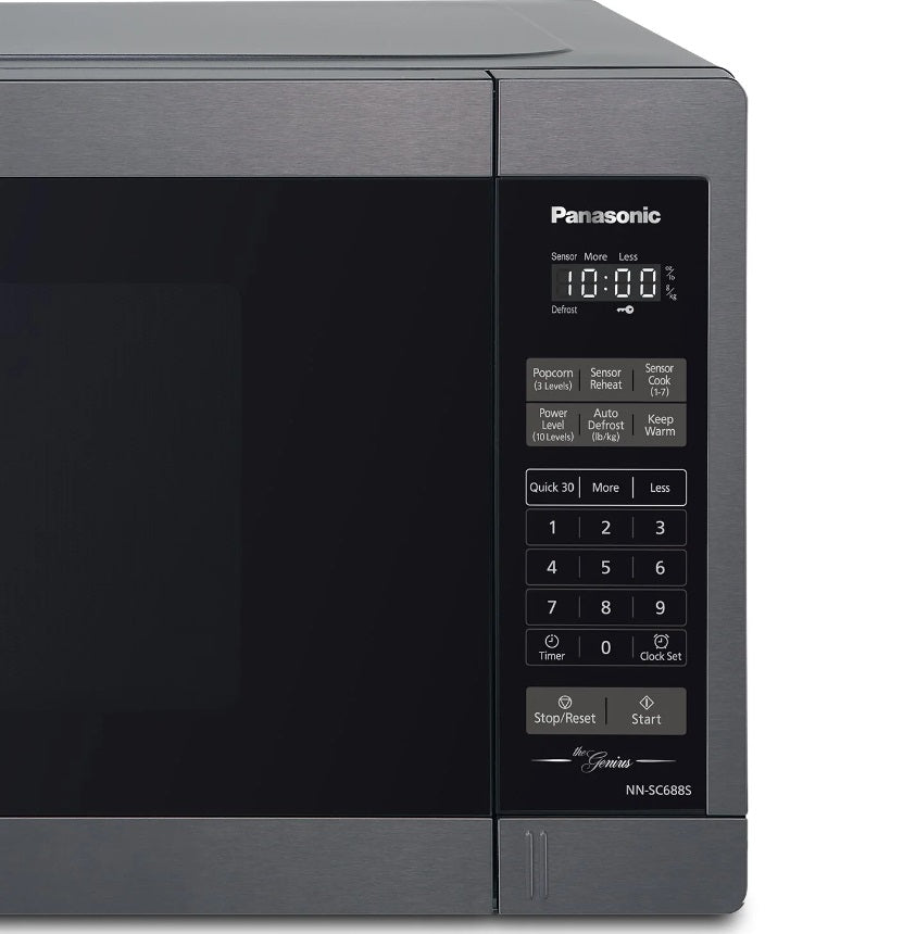Panasonic - 1.3 cu. Ft  Counter top Microwave in Black - NNSC688SC