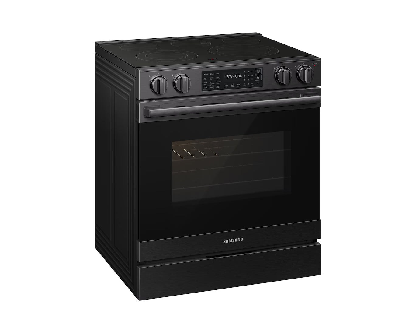 Samsung - 6.3 cu. ft  Electric Range in Black Stainless - NSE80H63SEAC