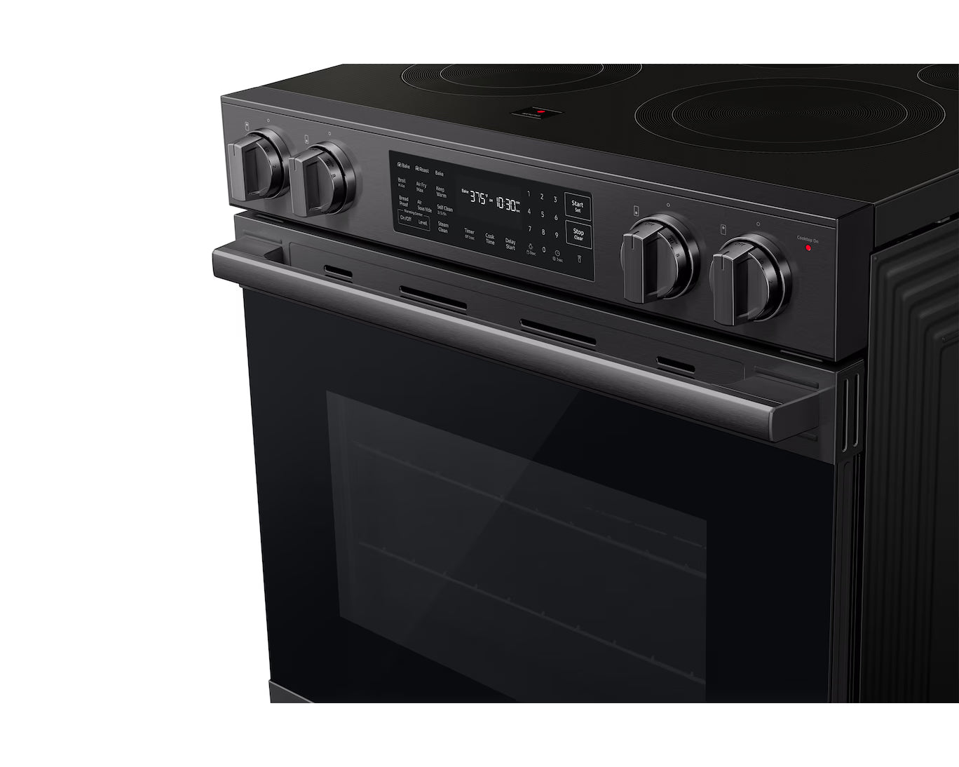 Samsung - 6.3 cu. ft  Electric Range in Black Stainless - NSE80H63SEAC