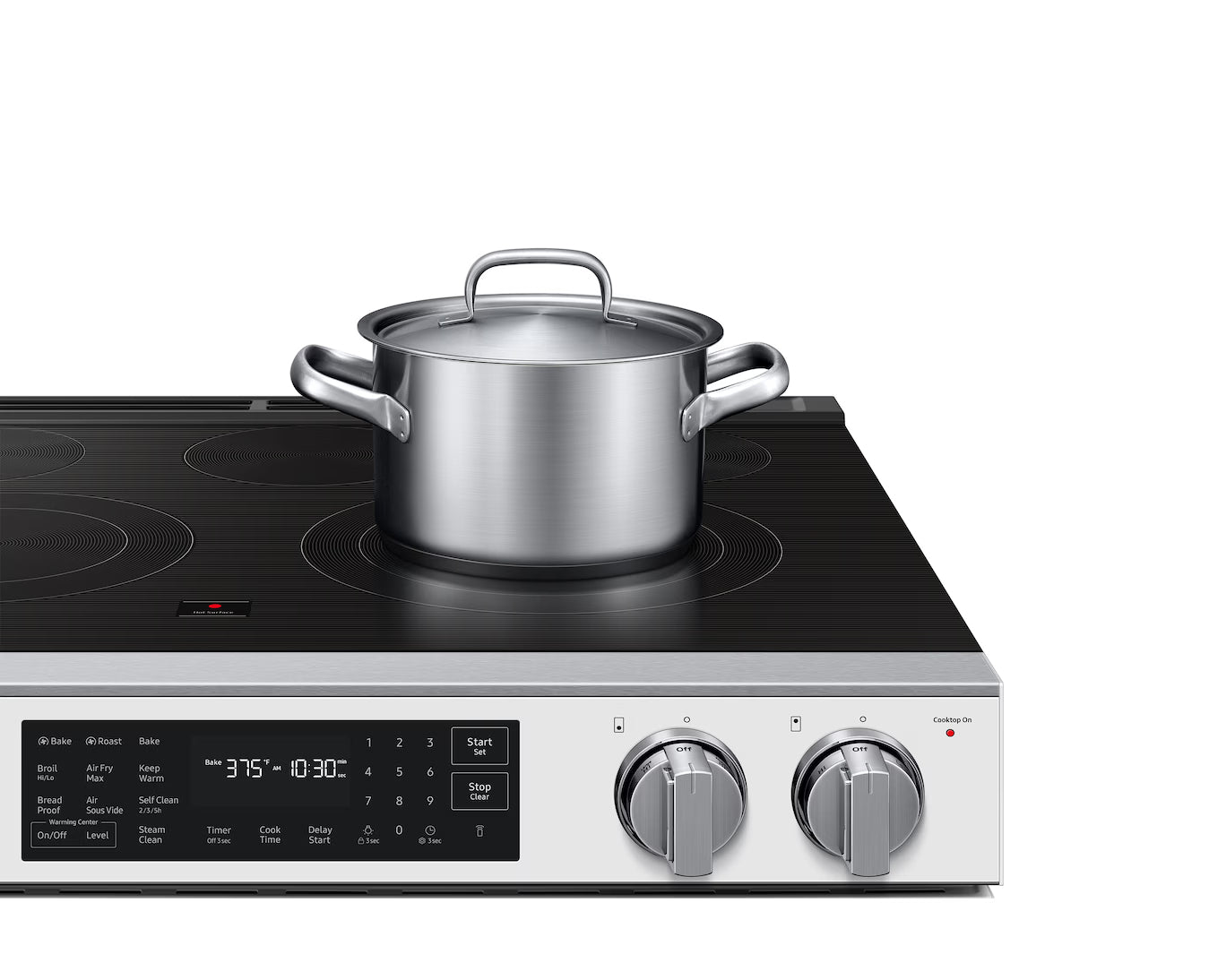 Samsung - 6.3 cu. ft  Electric Range in Black Stainless - NSE80H63SEAC