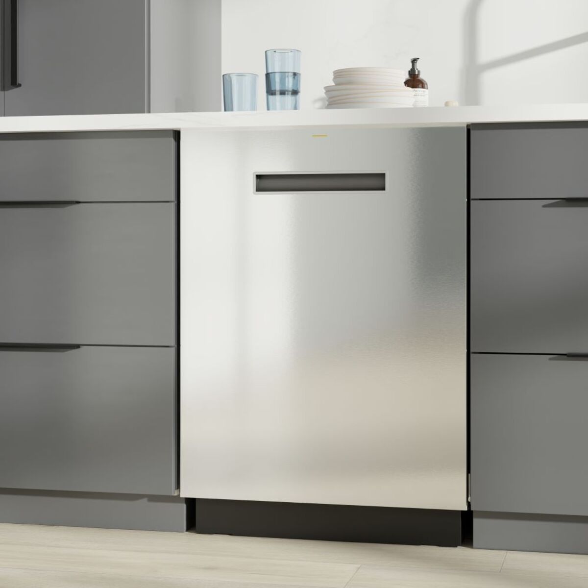 GE - 42 dBA Built In Dishwasher in Stainless - PBT700SSVFS