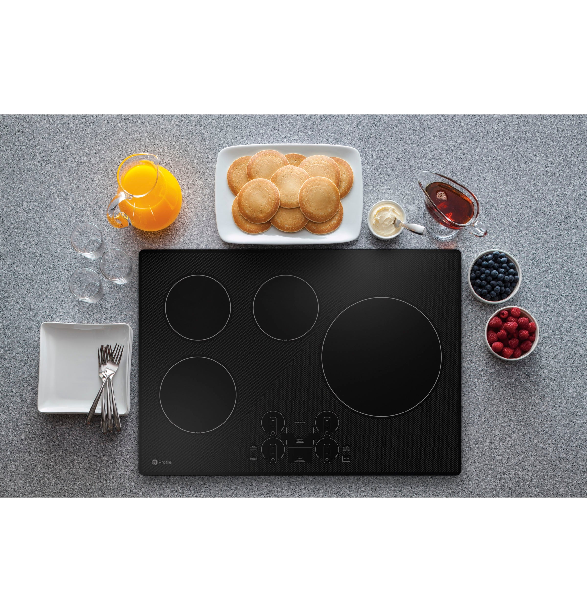 GE Profile - 29.8 Inch Induction Cooktop in Black - PHP7030DTBB