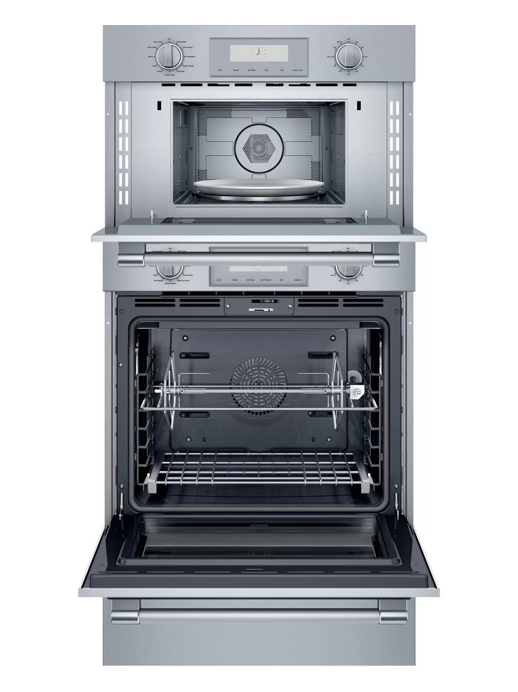 Thermador - 8.6 cu. ft Combination Wall Oven in Stainless (Open Box) - PODMCW31W