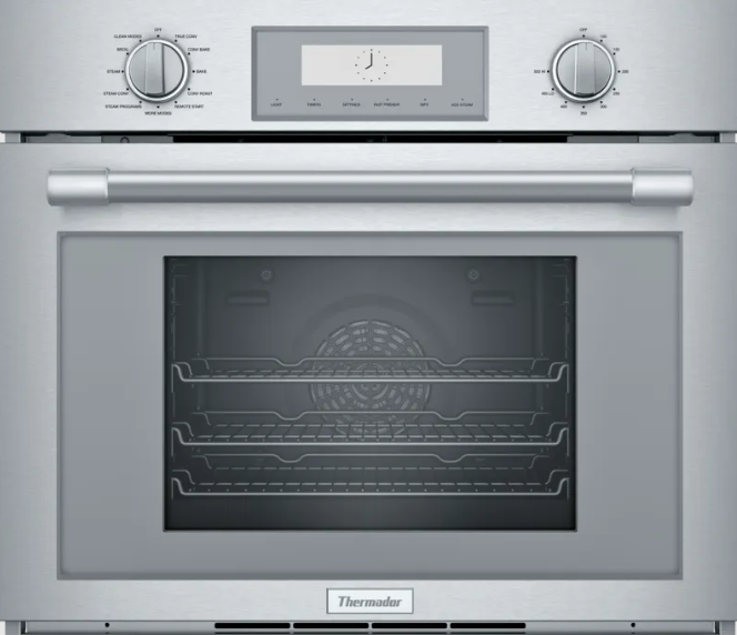 Thermador - 2.8 cu. ft Steam Wall Oven in Stainless - PODS301B