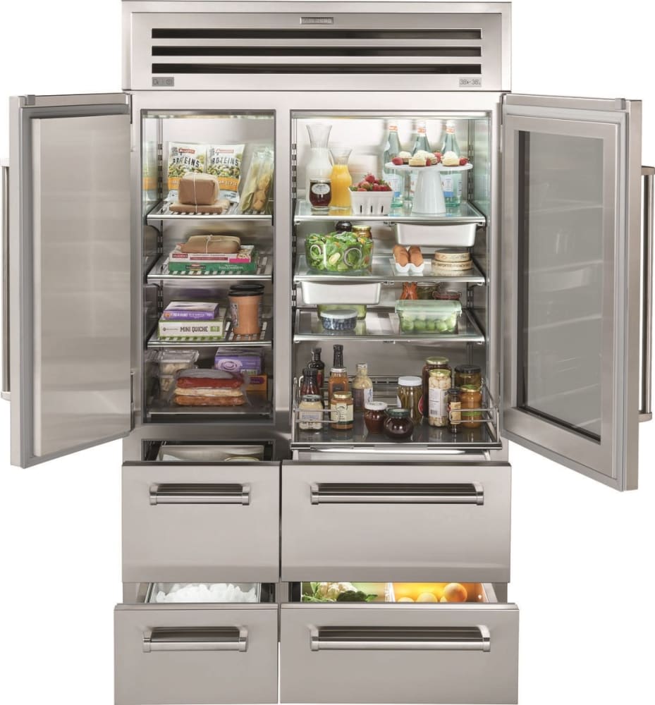 Sub-Zero - 48 Inch 30.4 cu. ft Built In / Integrated Side by Side Refrigerator in Stainless - PRO4850G