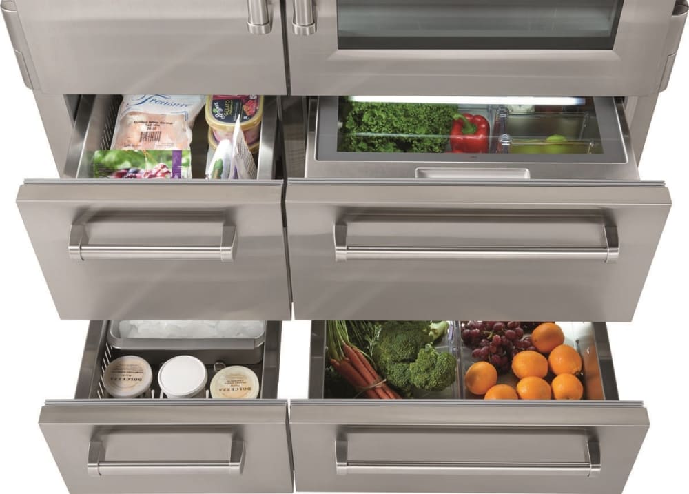 Sub-Zero - 48 Inch 30.4 cu. ft Built In / Integrated Side by Side Refrigerator in Stainless - PRO4850G