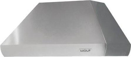 Wolf - 54 Inch Wall Mount and Chimney Range Vent in Stainless - PWC542418