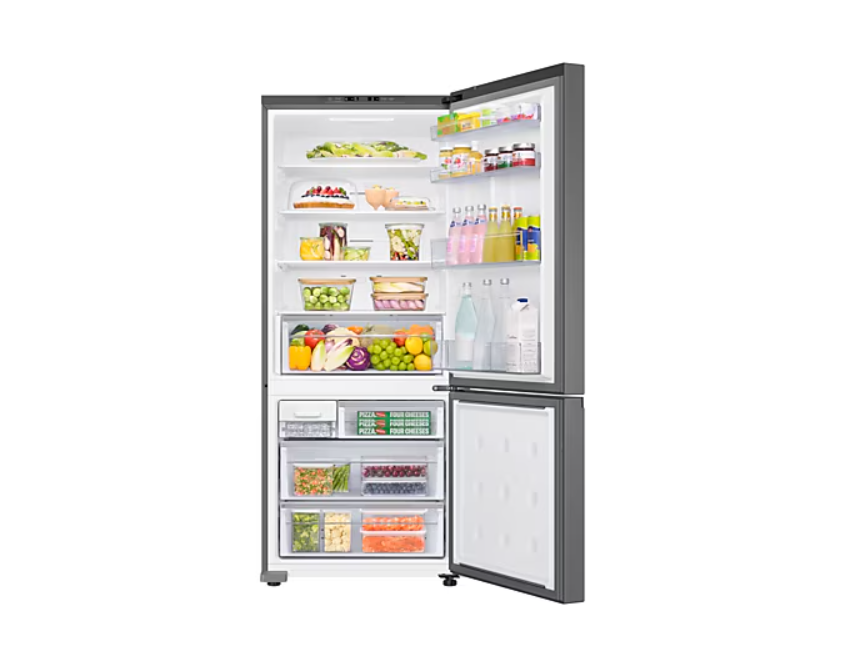 Samsung - 27.5 Inch 15 cu. ft Bottom Mount Refrigerator in Stainless - RB15DG6000SRAA