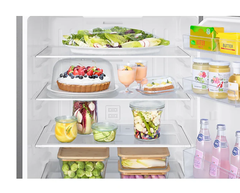 Samsung - 27.5 Inch 15 cu. ft Bottom Mount Refrigerator in Stainless - RB15DG6000SRAA