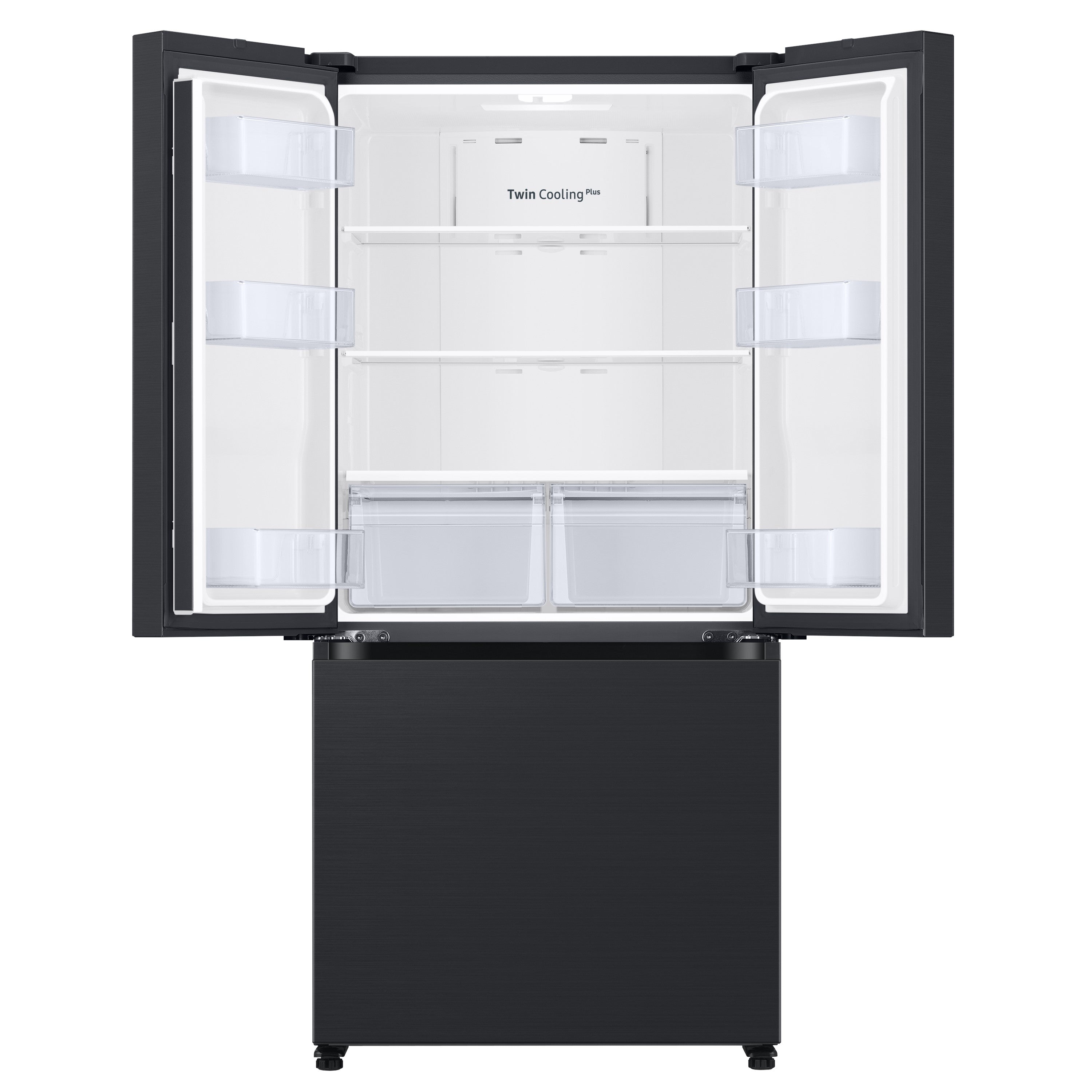 Samsung - 32.125 Inch 18 cu. ft French Door Refrigerator in Black - RF18A5101MTAA