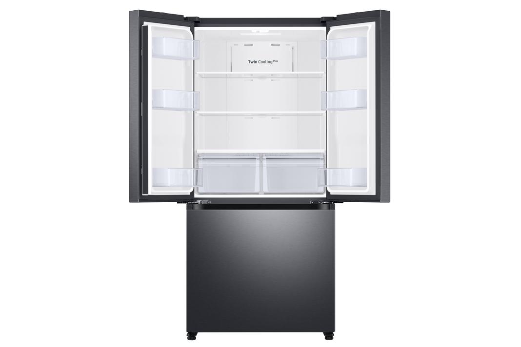 Samsung - 32.125 Inch 17.5 cu. ft French Door Refrigerator in Black Stainless - RF18A5101SG