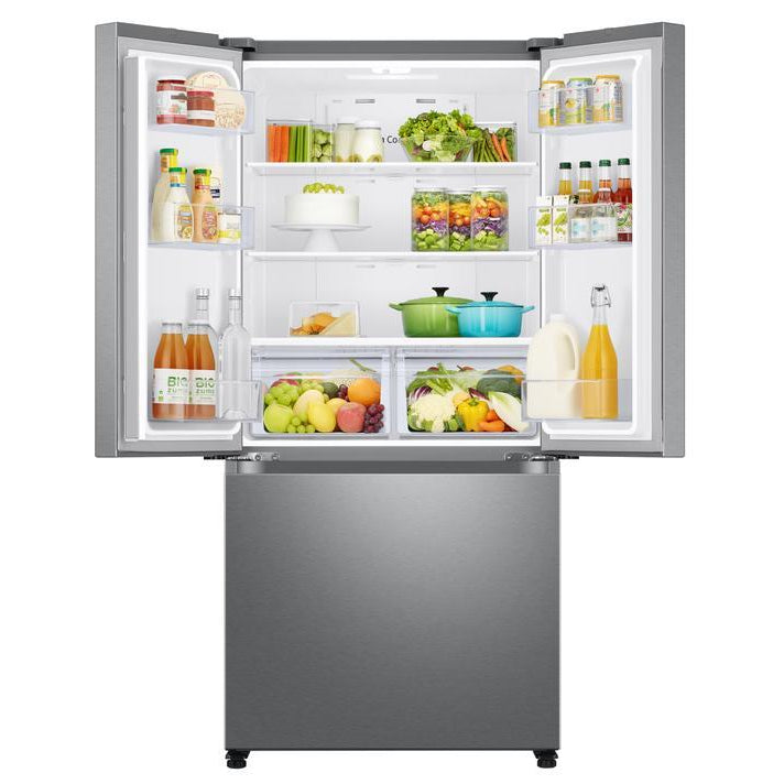 Samsung - 32.125 Inch 17.5 cu. ft French Door Refrigerator in Stainless - RF18A5101SR