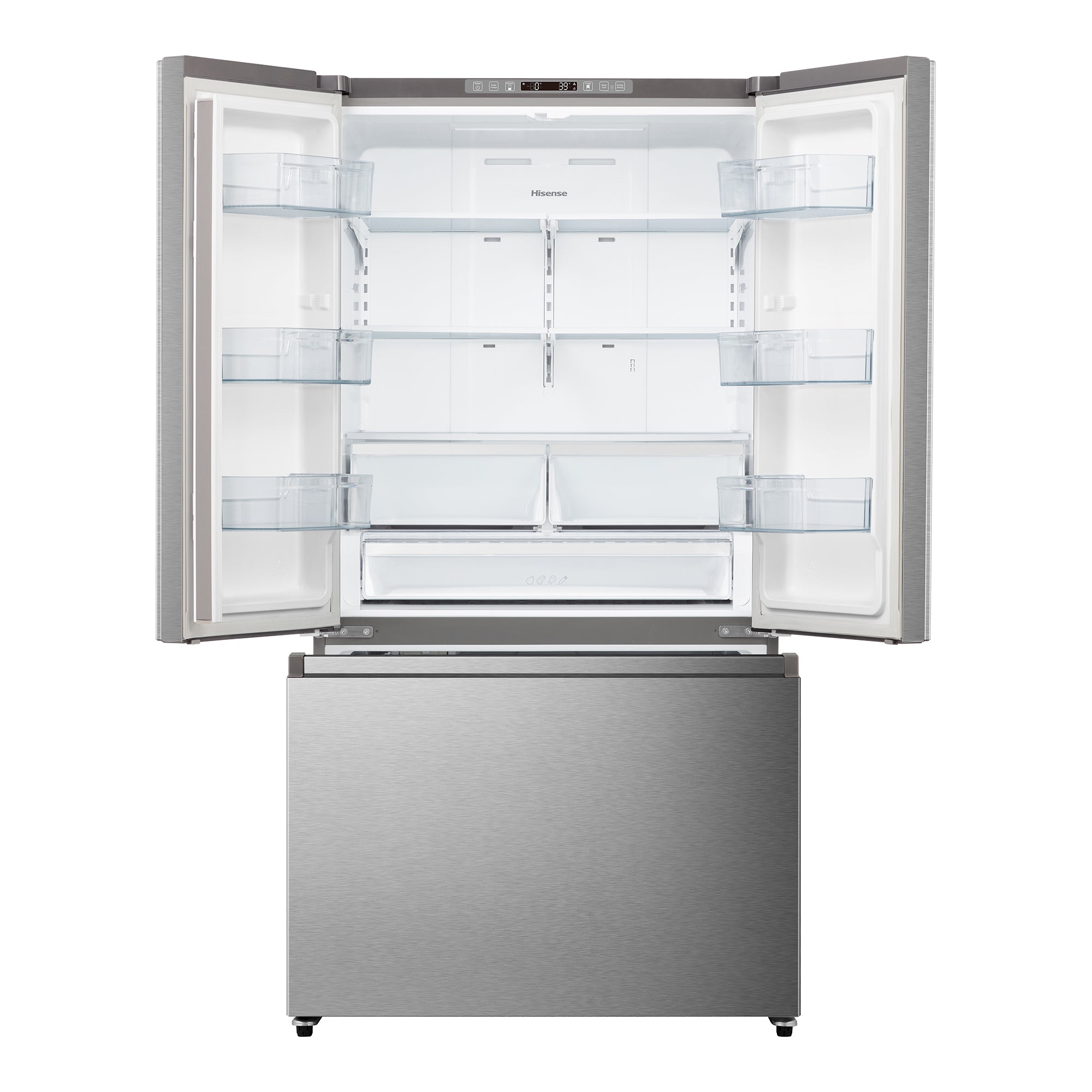 Hisense - 35.98 Inch 26.6 cu. ft French Door Refrigerator in Stainless - RF27A3FSE