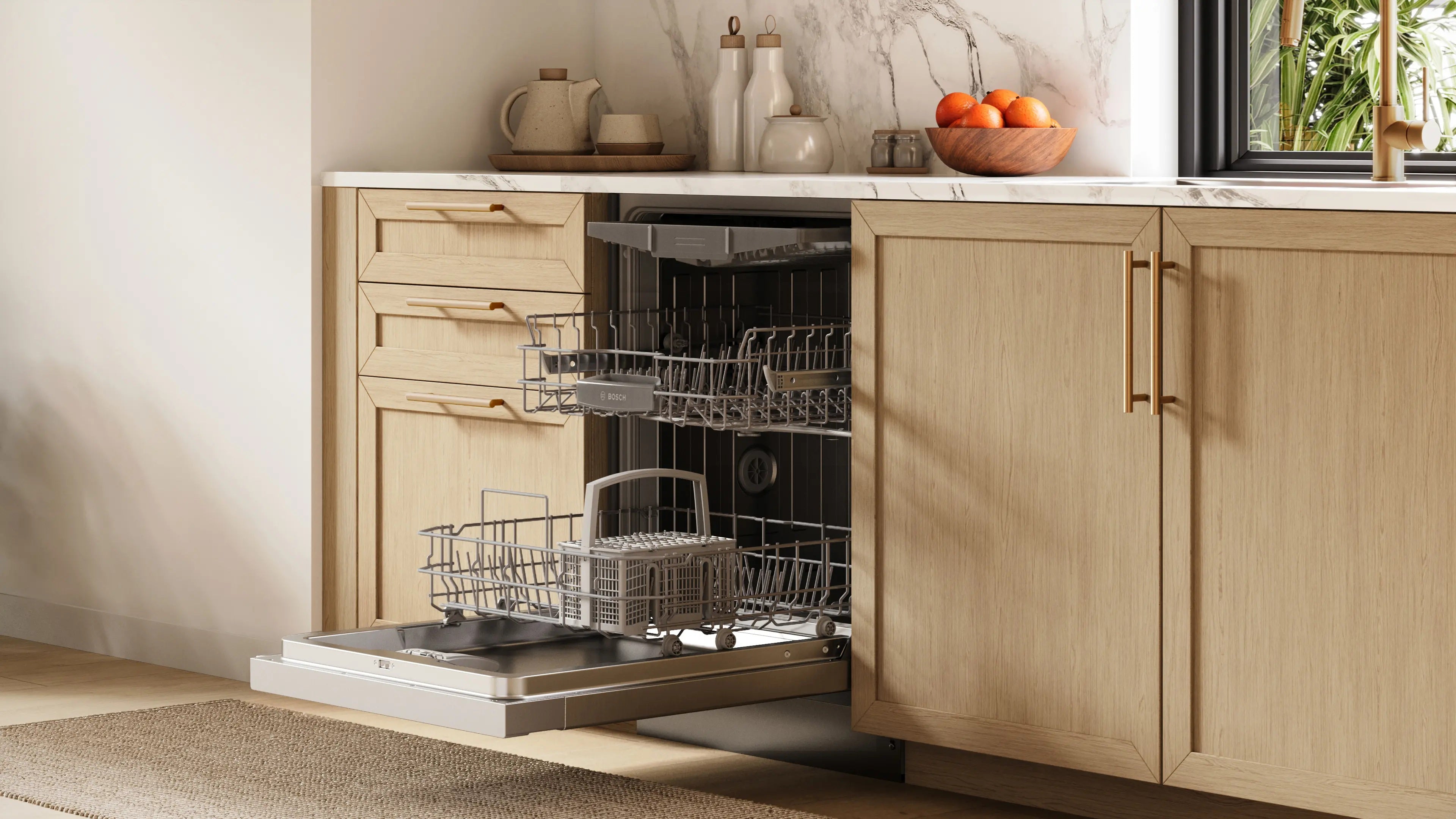 Bosch - 50 dBA Built In Dishwasher in Stainless - SHE3ADF5N