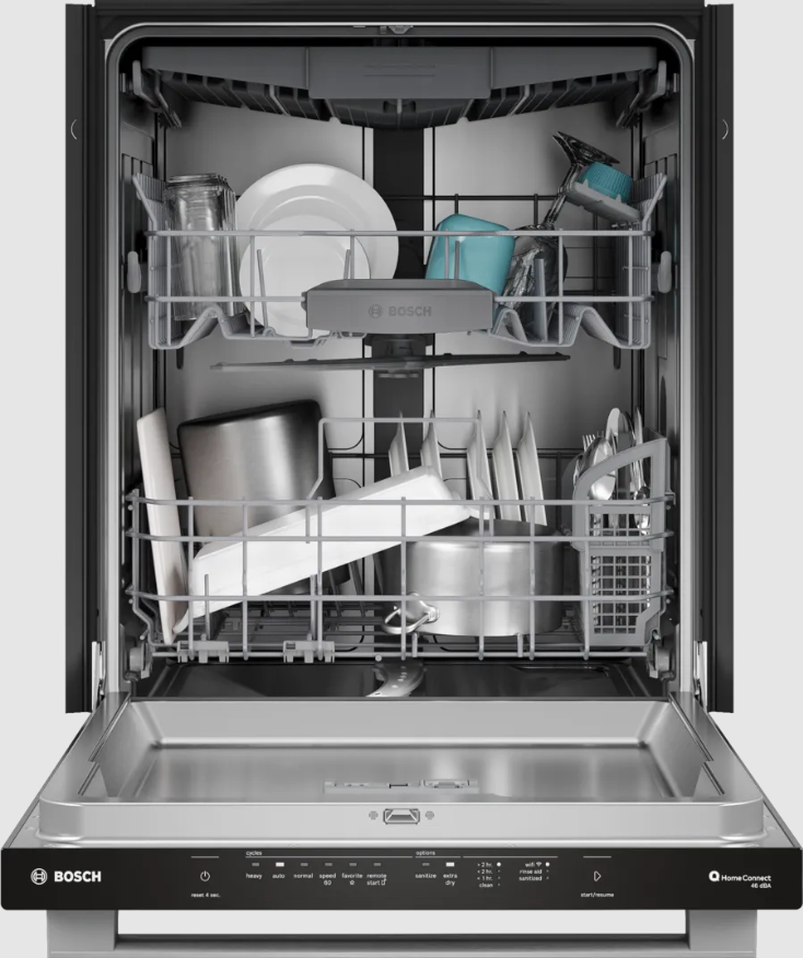 Bosch - 46 dBA Built In Dishwasher in Stainless - SHX53DM5N