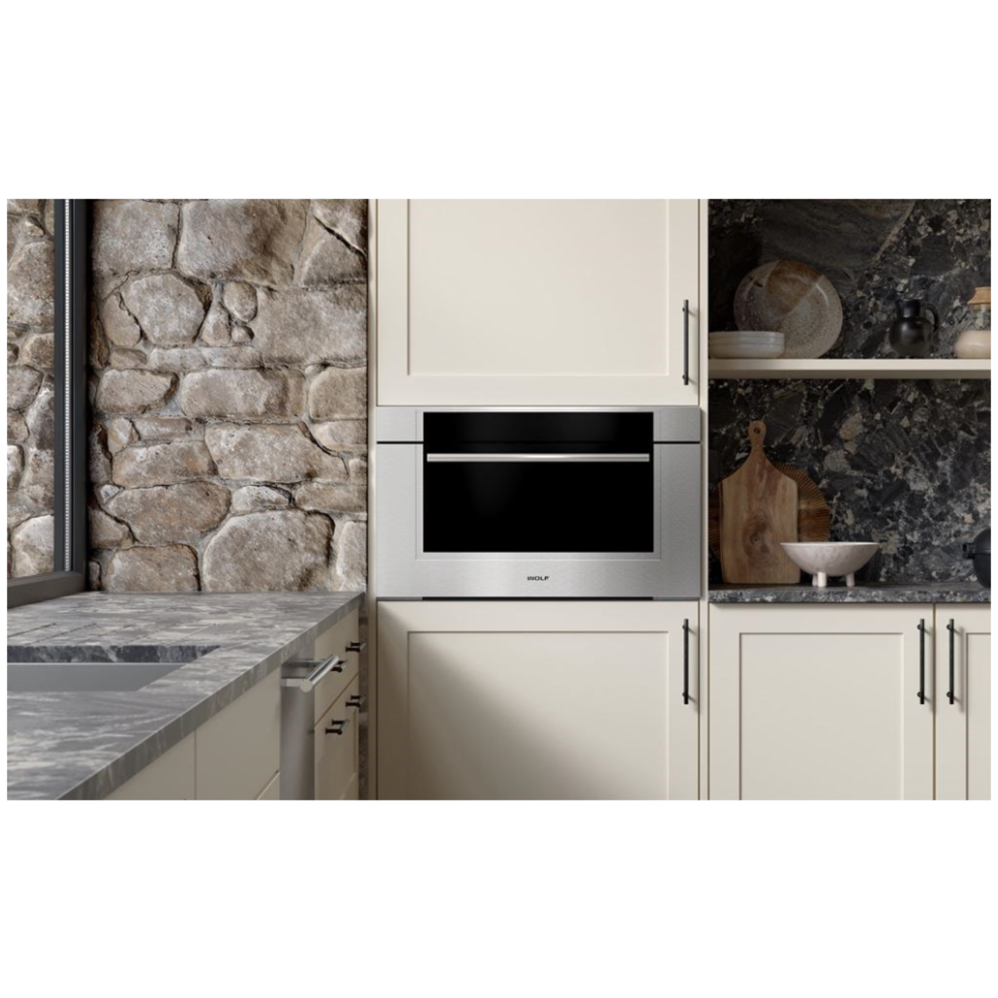 Wolf - 1.6 cu. ft Speed Wall Oven in Stainless - SPO3050TM/S/T