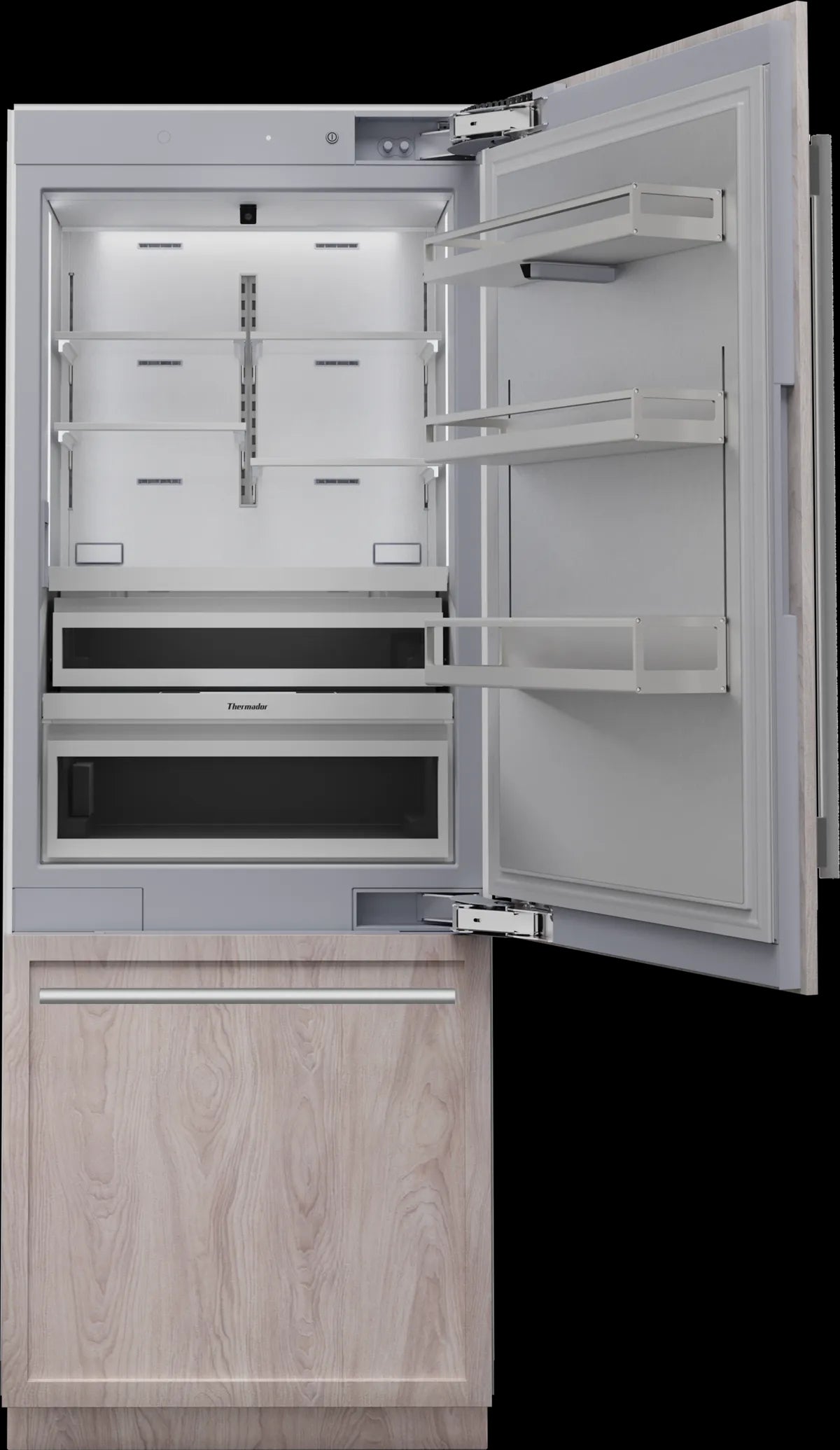 Thermador - 29.8 Inch 16.5 cu. ft Built In Bottom Freezer Refrigerator in Panel Ready - T30IB100SP