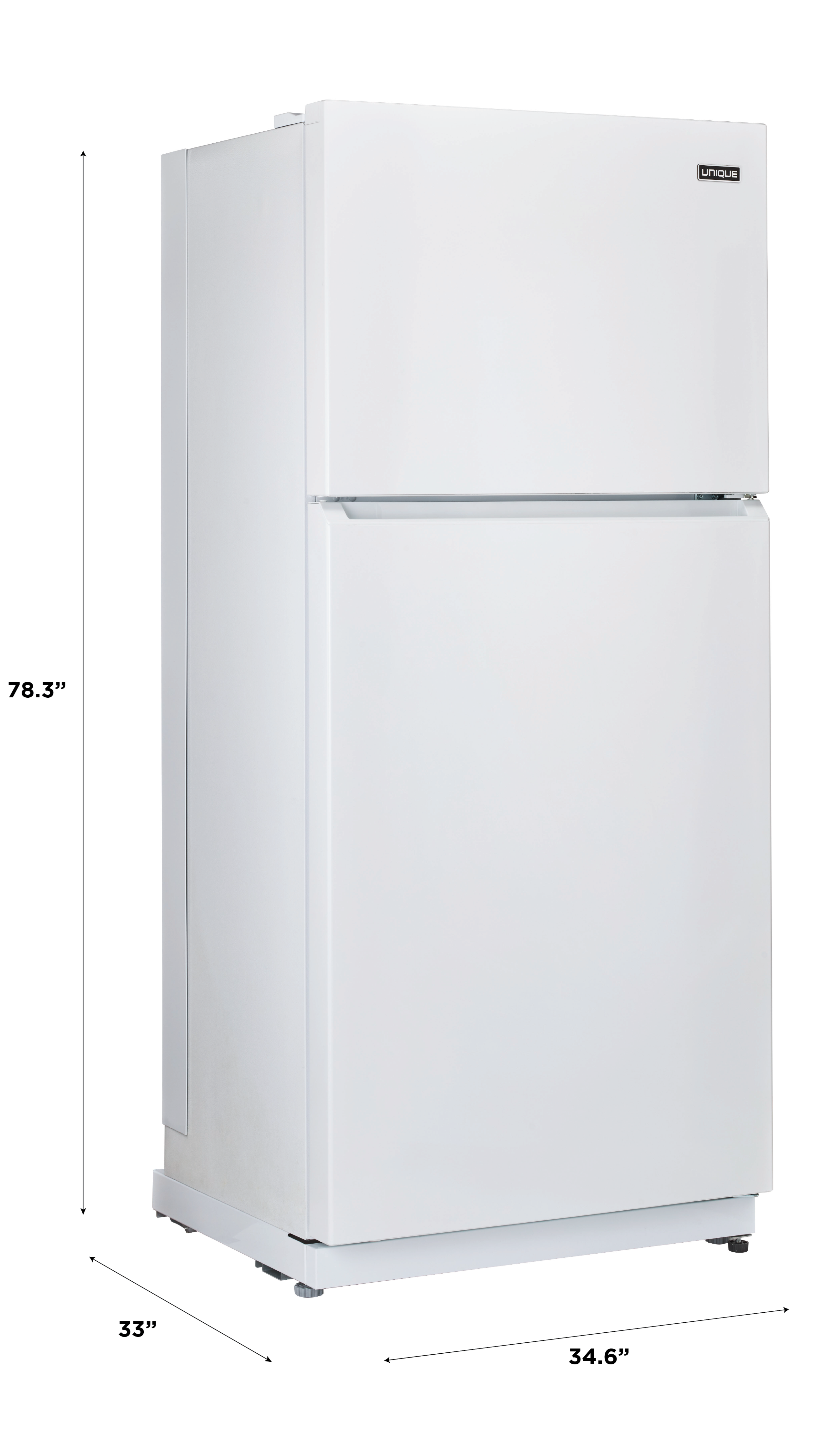 Unique Appliances - 34.6 Inch 19 cu. ft Top Mount Refrigerator in White - UGP-19C CM W