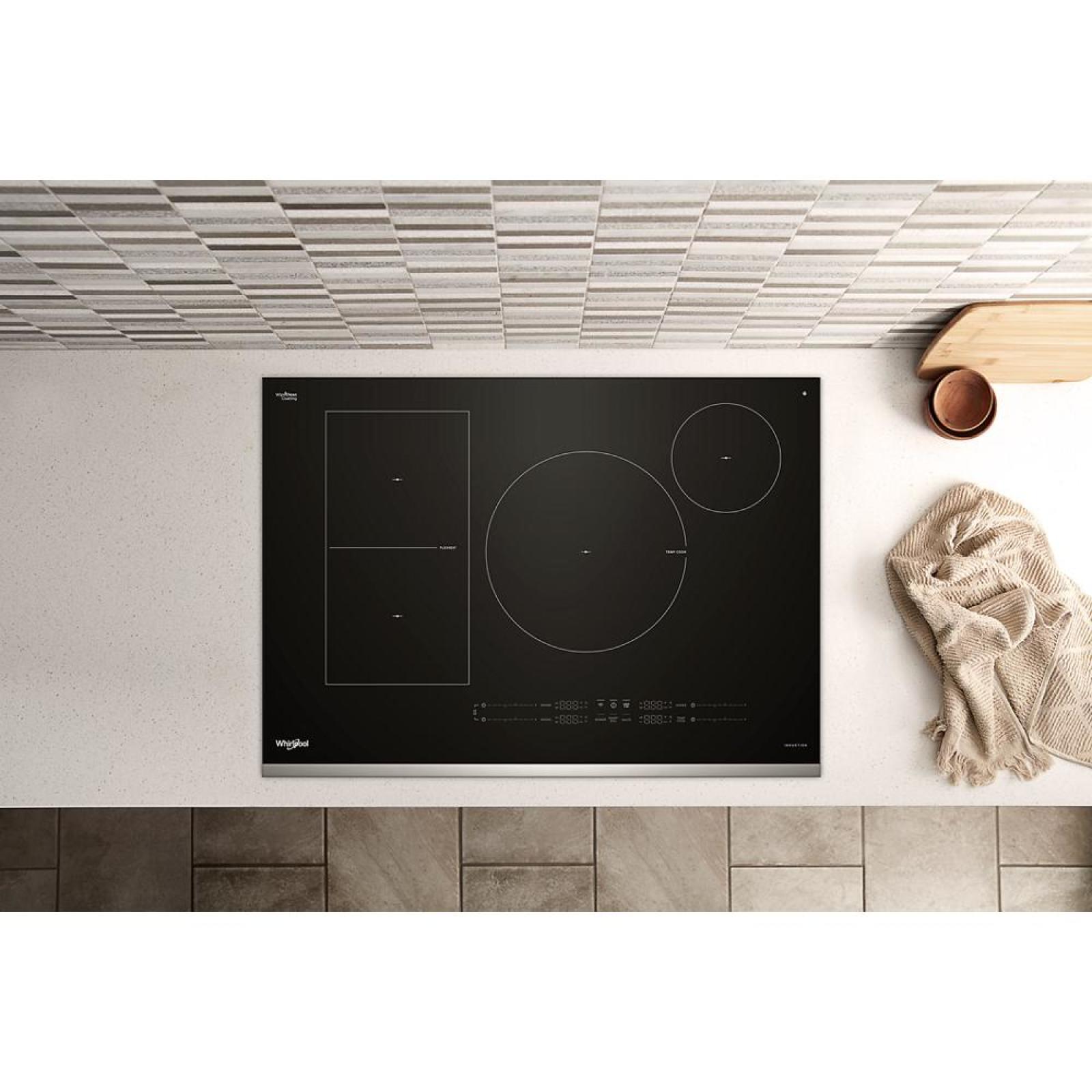 Whirlpool - 30.79 Inch Induction Cooktop in Stainless - WCIT7530SS