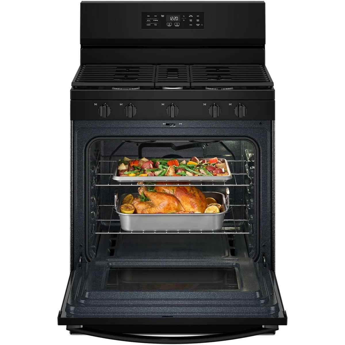 Whirlpool - 5.0 cu. ft  Gas Range in Black - WFGS4530SB