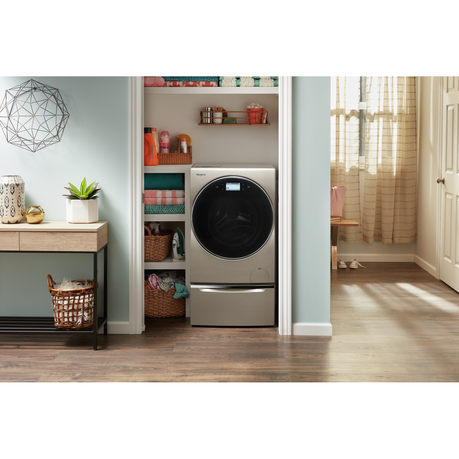 Whirlpool - 11.3" Pedestal for Front Load Washer  Accessories in Cashmere - WFP2411GX