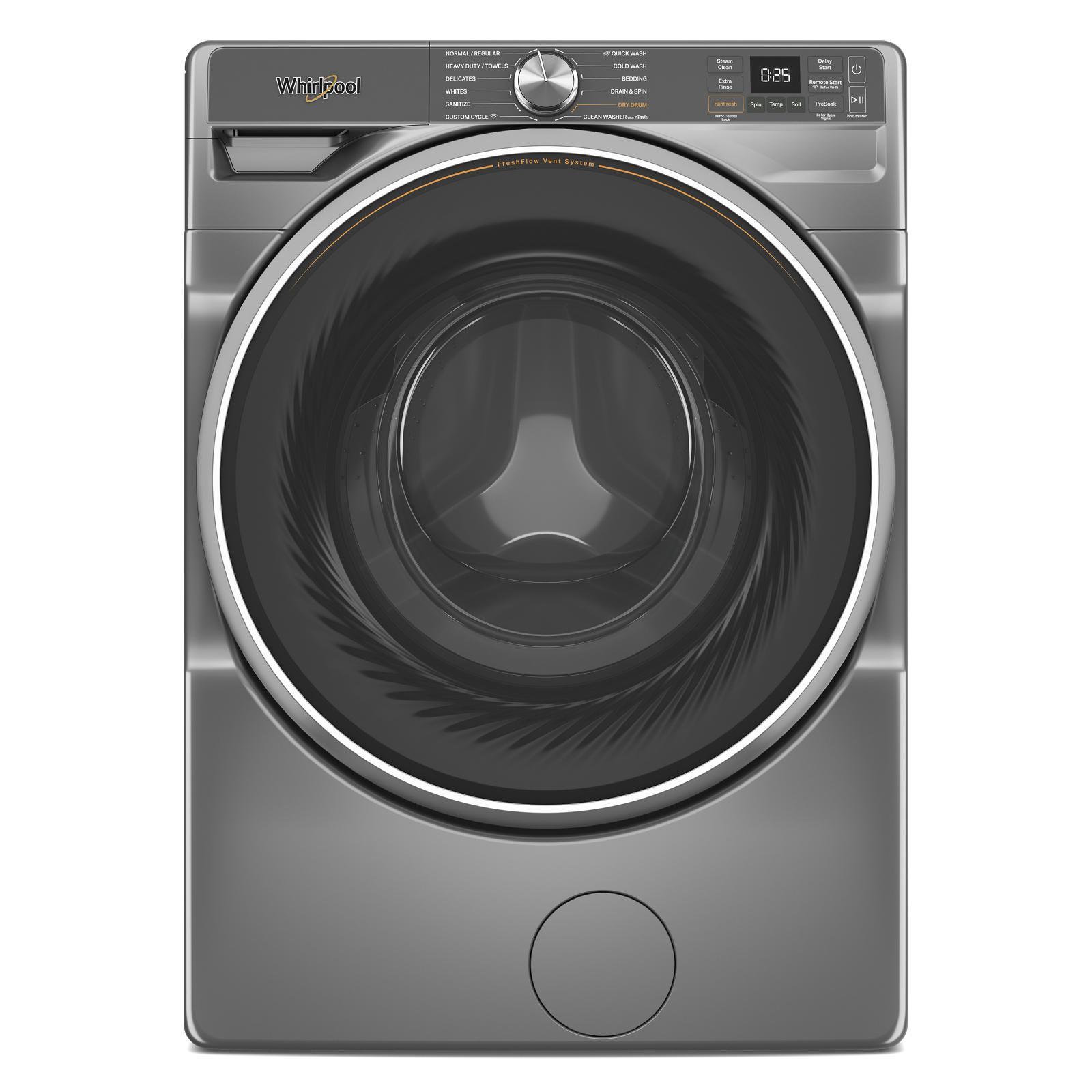 Whirlpool - 5.8 cu. Ft  Front Load Washer in Radiant Silver - WFW6720RR