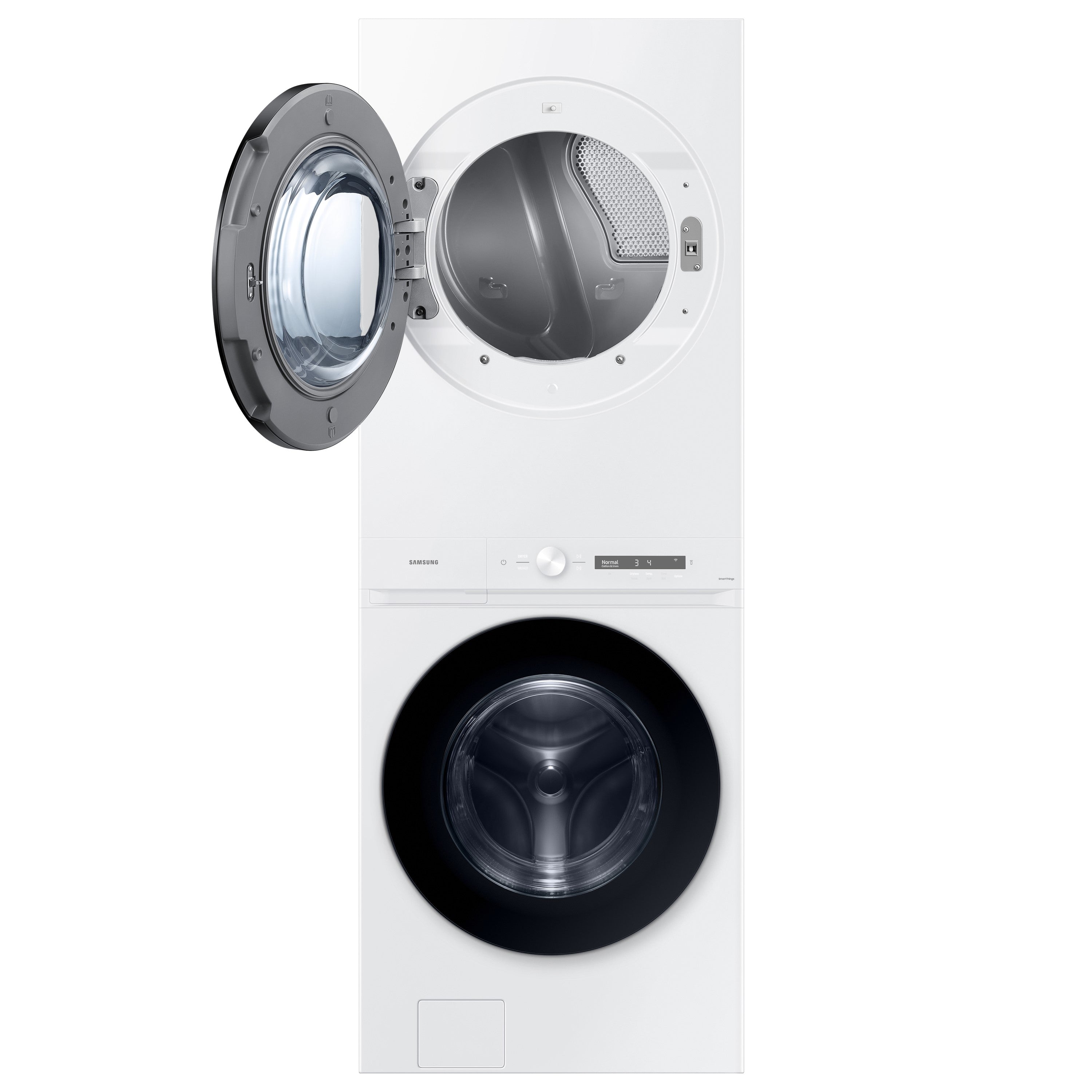 Samsung - 5.3 cu. Ft Washer and 7.6 cu. Ft Dryer Laundry Hub in White - WH46DBH100EWAC
