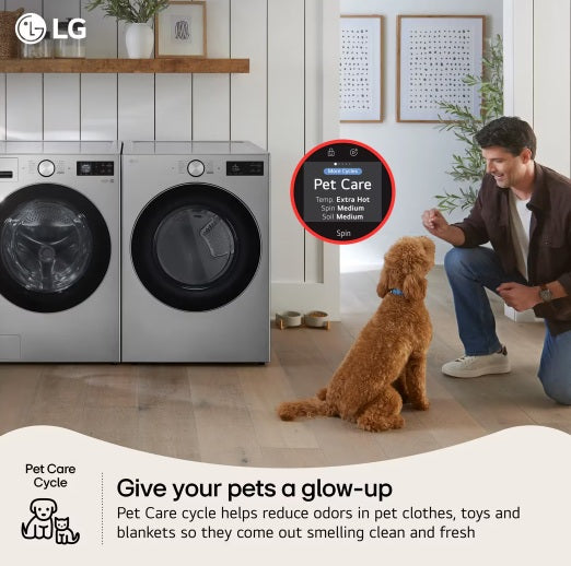 LG - 5 cu. Ft  Front Load Washer in Stainless - WM5800HVA