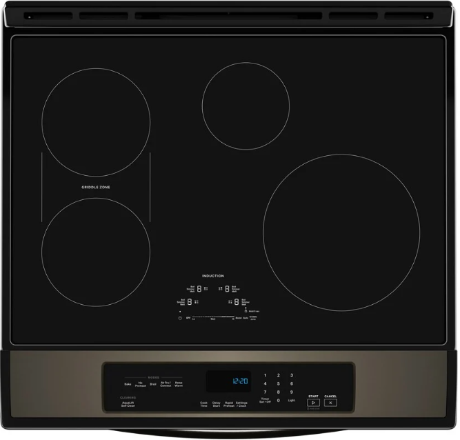 Whirlpool - 6.4 cu. ft  Induction Range in Black - WSIS5030RV