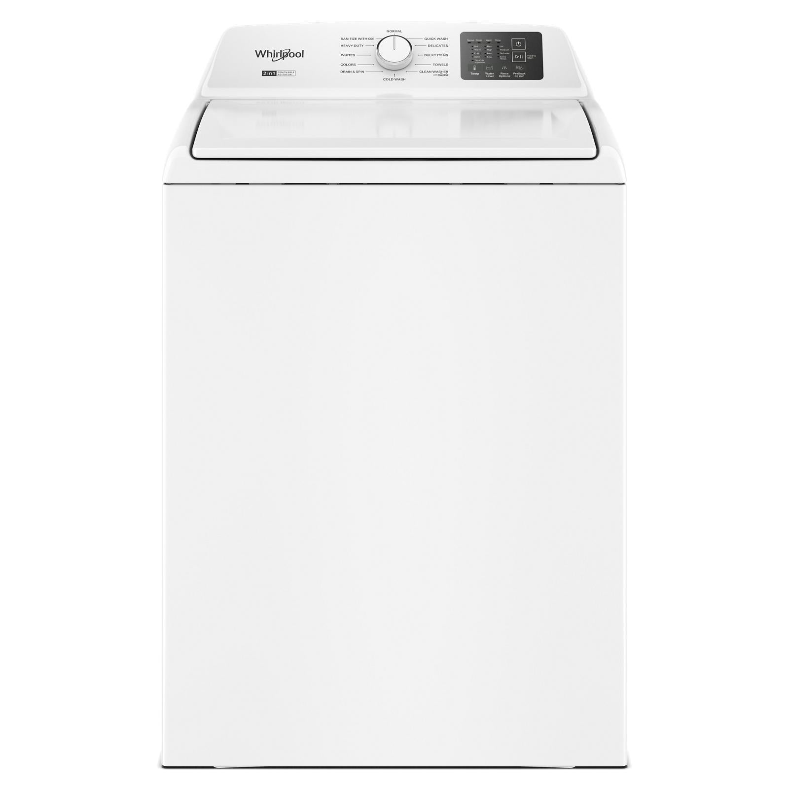 Whirlpool - 4.8 cu. Ft  Top Load Washer in White - WTW4107SW