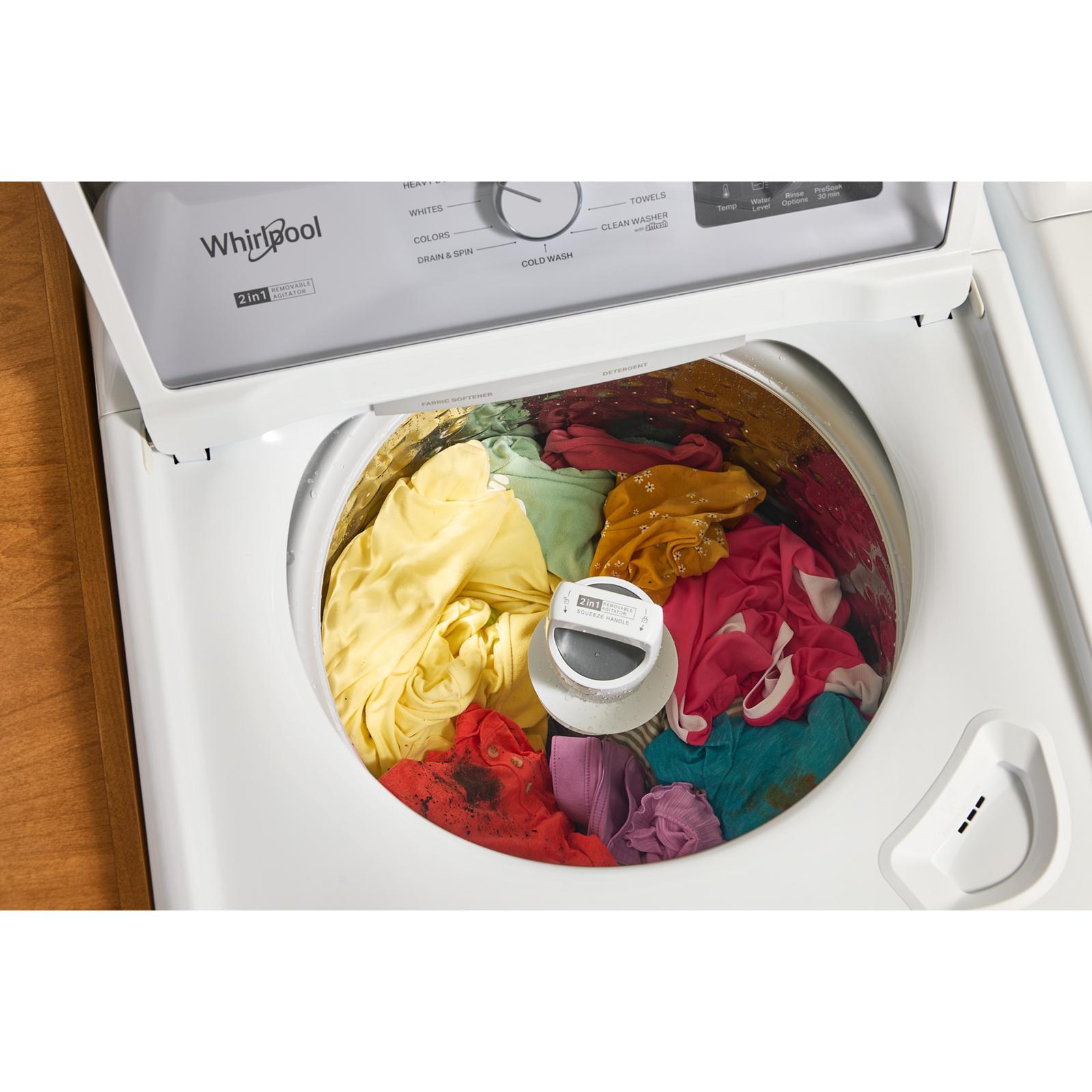 Whirlpool - 4.8 cu. Ft  Top Load Washer in White - WTW4107SW