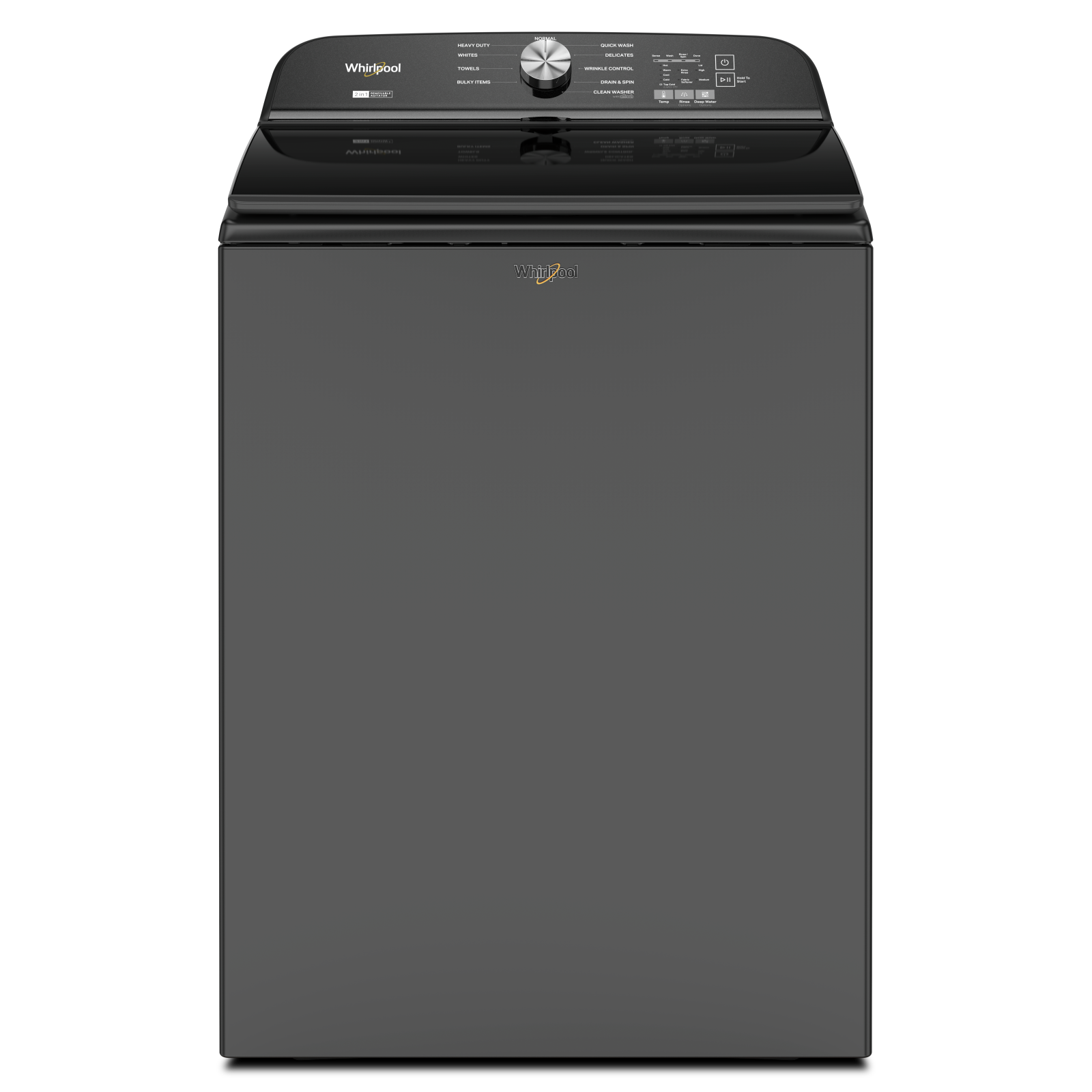 Whirlpool - 6.1 cu. Ft  Top Load Washer in Black - WTW6157PB