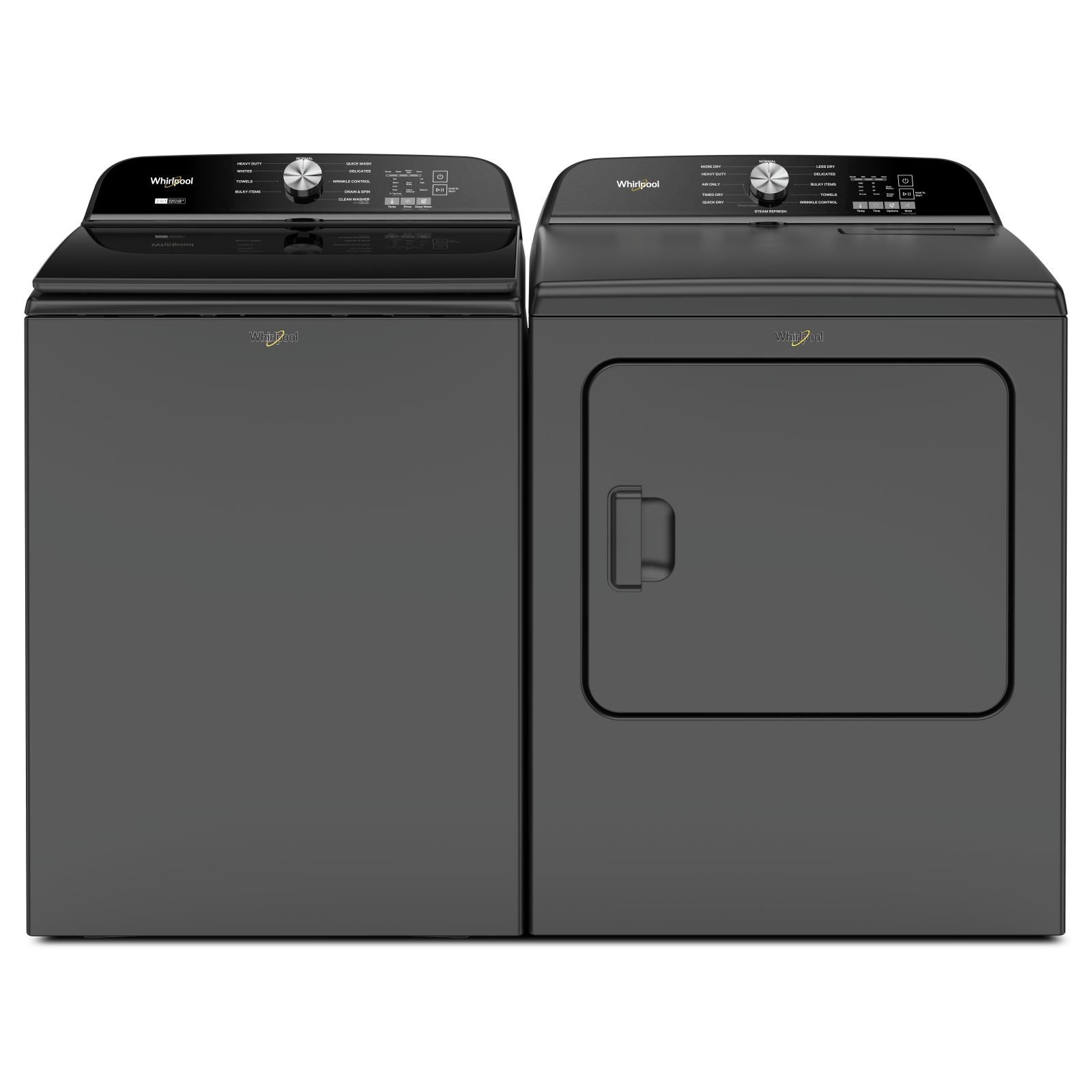 Whirlpool - 6.1 cu. Ft  Top Load Washer in Black - WTW6157PB
