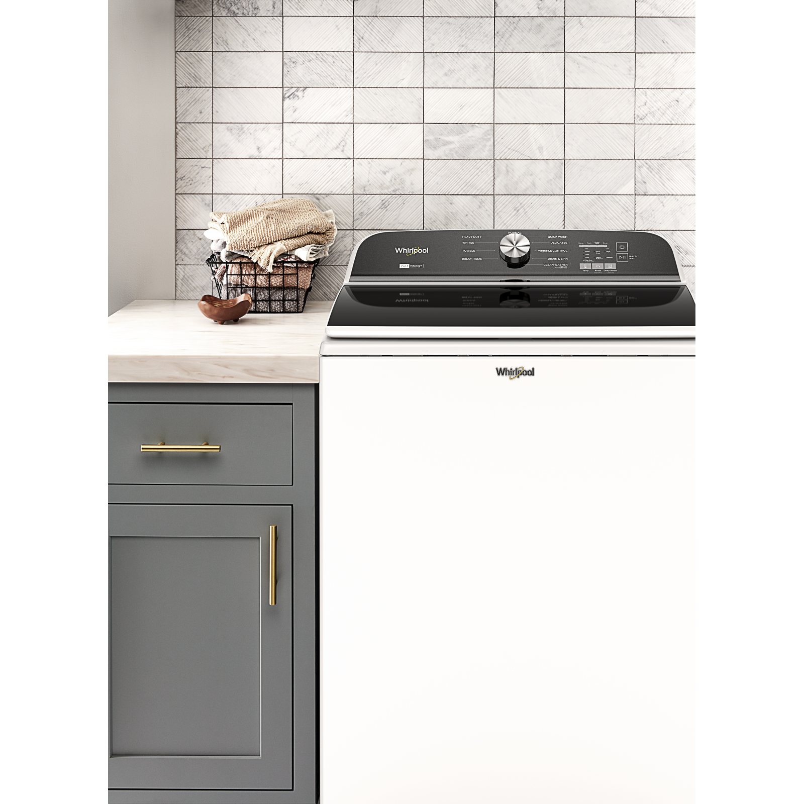 Whirlpool - 6 cu. Ft Top Load Washer in White - WTW6157PW